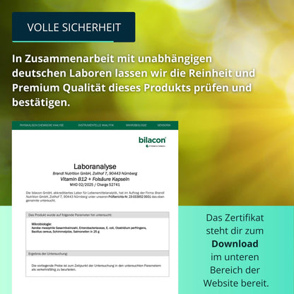 Vitamin B12 mit Folsäure Kapseln