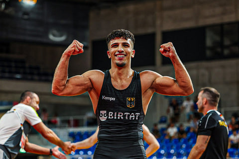 Georgios Scarpello beim Ringen für Deutschland