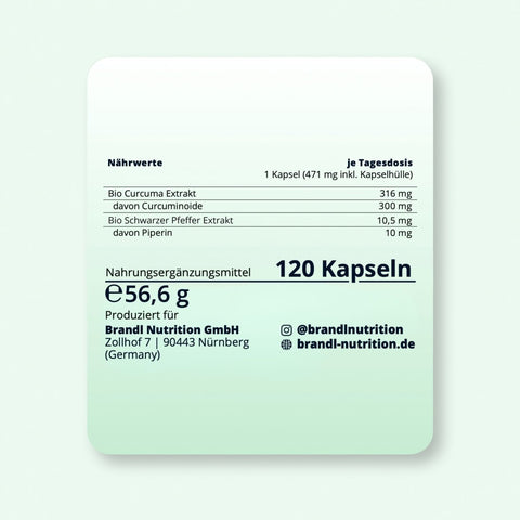 Bio Curcuma Extrakt - Brandl Nutrition