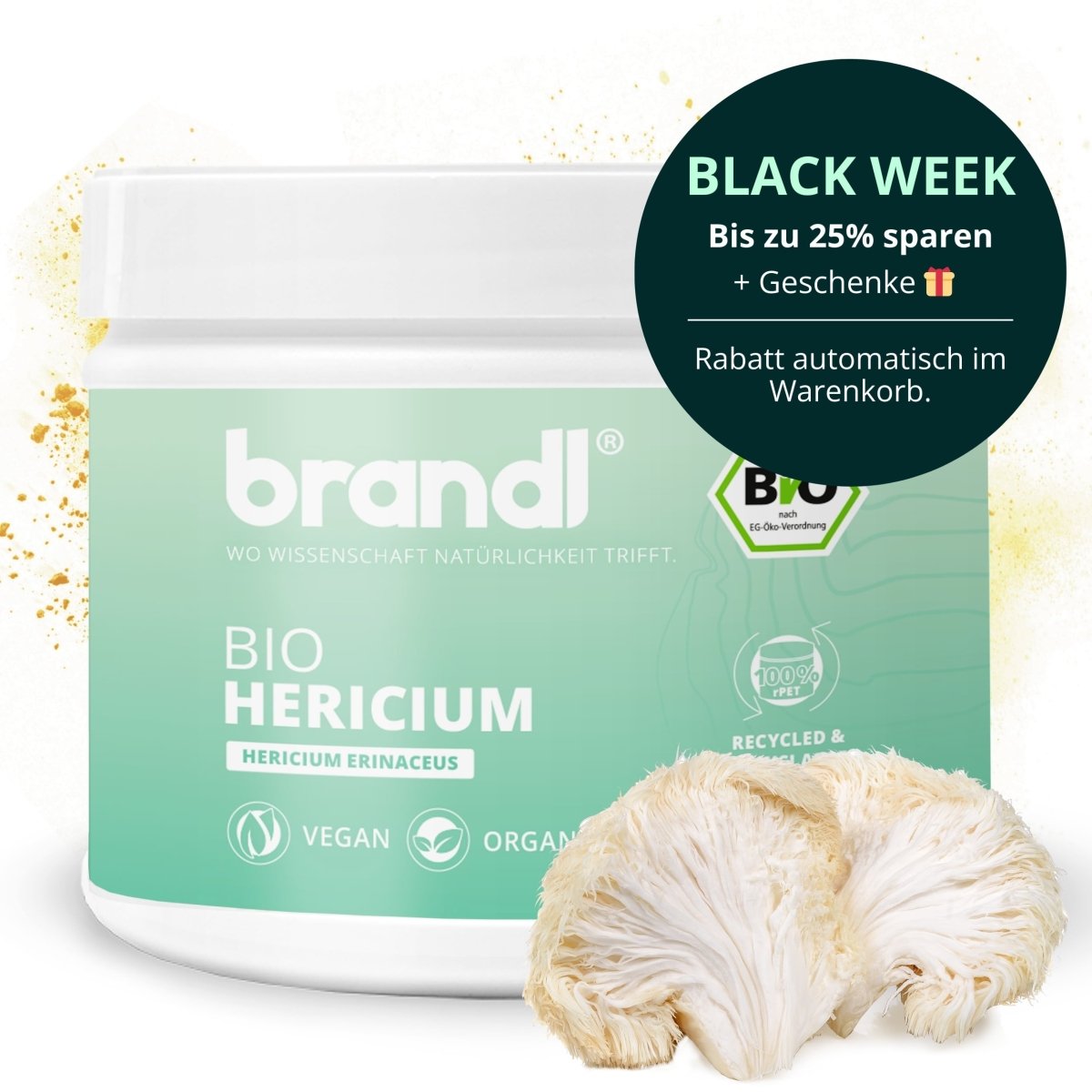 Bio Hericium Kapseln (Lions Mane) - Brandl Nutrition