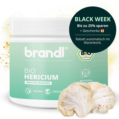 Bio Hericium Kapseln (Lions Mane) - Brandl Nutrition