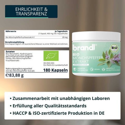 Bio Mönchspeffer Extrakt - Brandl Nutrition