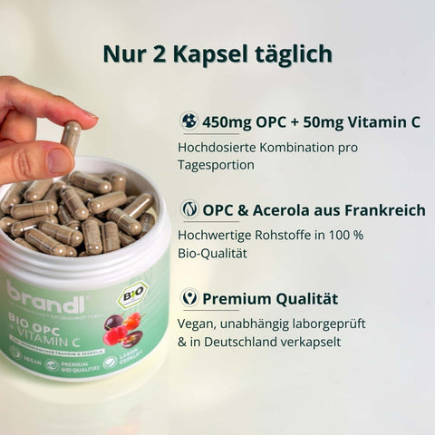 Bio OPC + Vitamin C Kapseln - Brandl Nutrition