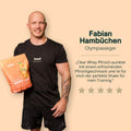 Orange tasche mit brandi clear whey peach flavor proteinpulver für klare whey proteinergänzung