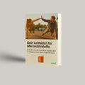 Beige hardcover e-book dein leitfaden für mikronährstoffe with exercise photo and orange supplement bottle illustration