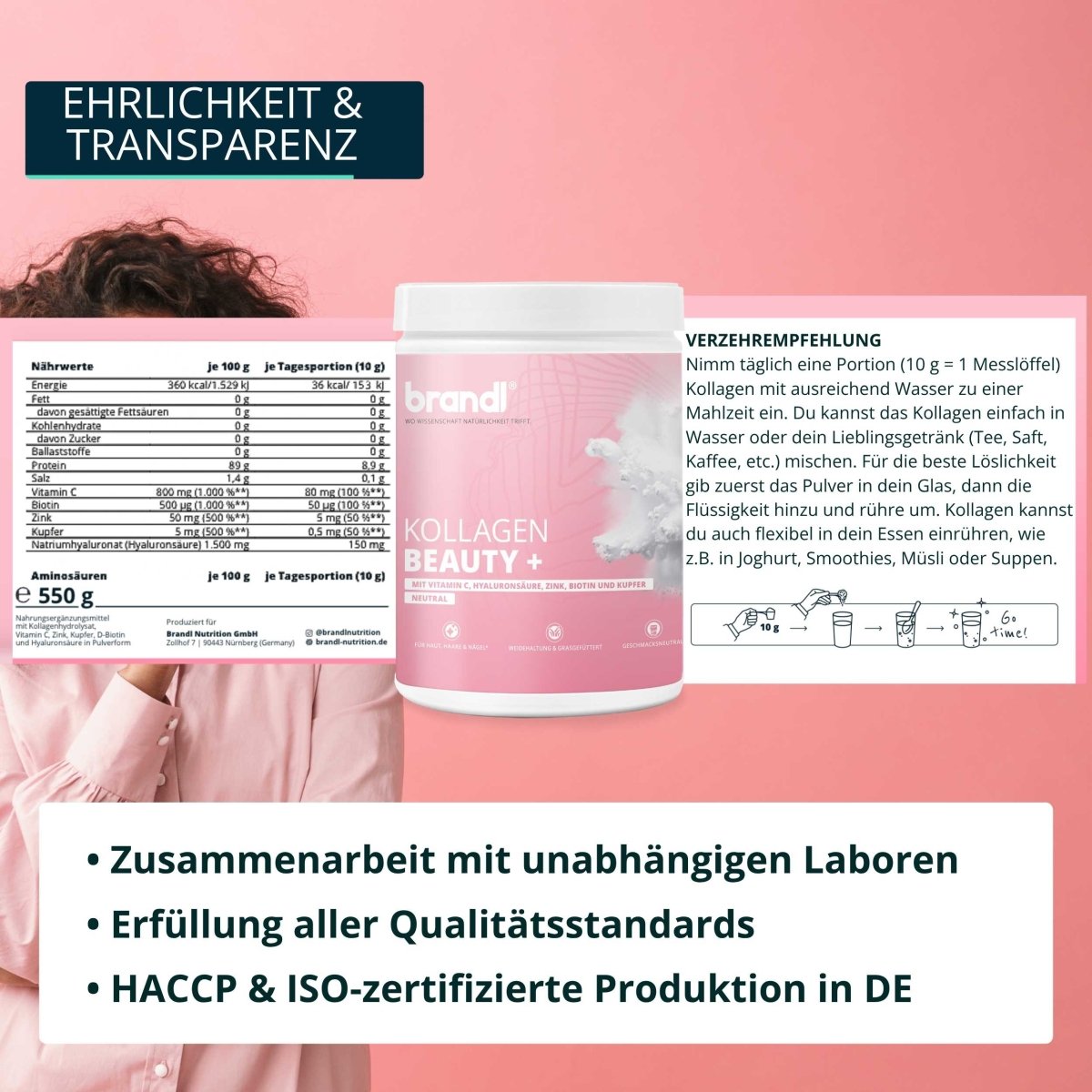 Kollagen Beauty + - Brandl Nutrition