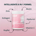 Kollagen Beauty+ mit Zink, Biotin, Hyaluron, Vitamin C und Kupfer – 6-in-1 Formel für Haut und Haare