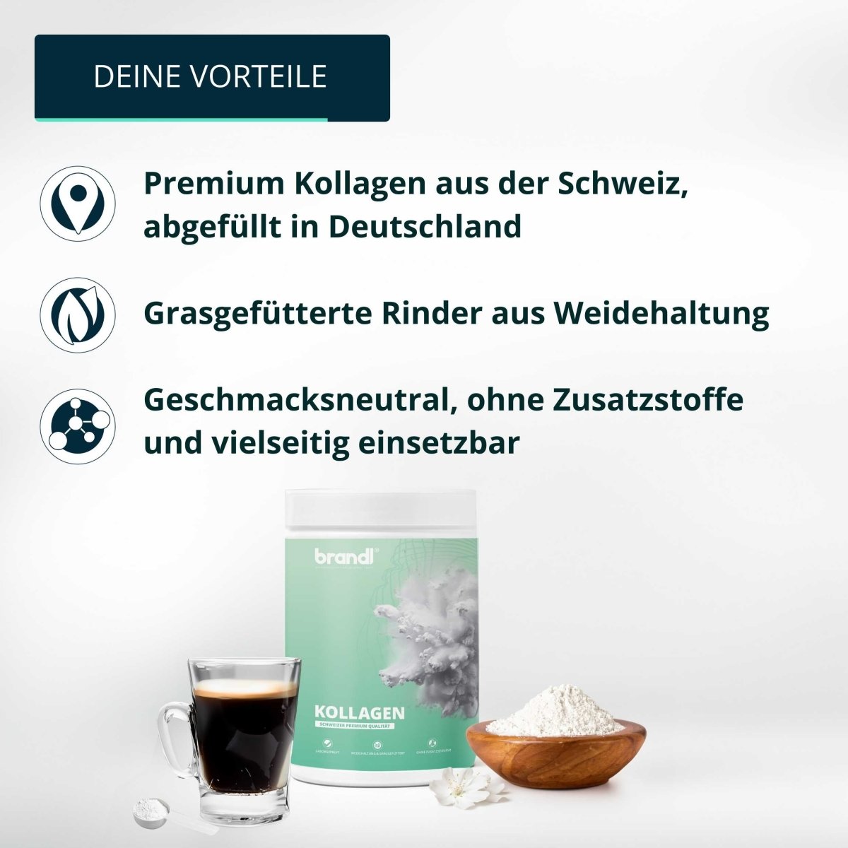Kollagen Pulver (3 für 2 Angebot) - Brandl Nutrition