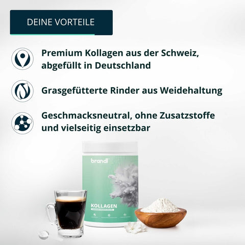 Kollagen Pulver Premium Vorteile - Brandl Nutrition
