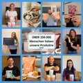Collage aus Kundenfotos mit brandl Produkten – über 250.000 Menschen lieben unsere Produkte