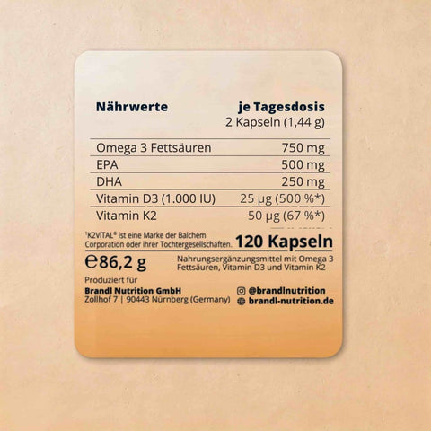 Omega 3/D3/K2 - Brandl Nutrition