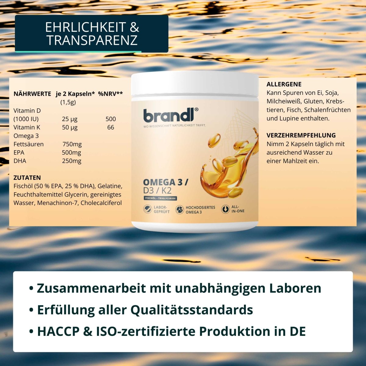 Omega 3/D3/K2 - Brandl Nutrition