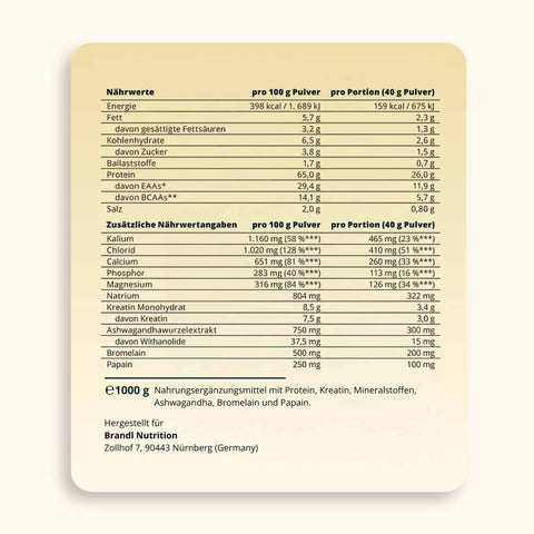 Post - Workout Whey 2.0 - Brandl Nutrition