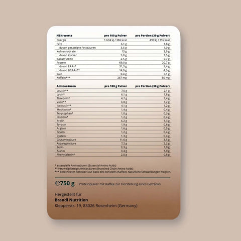 Protein Kaffee - Brandl Nutrition