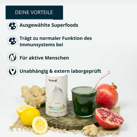 Pure Greens Superfoods Pulver - Brandl Nutrition