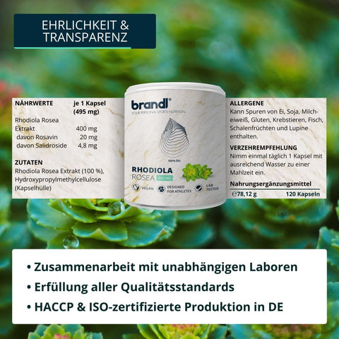 Rhodiola Rosea Kapseln - Brandl Nutrition