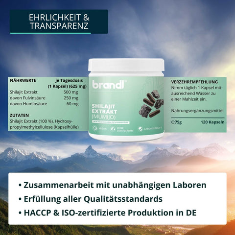 Shilajit Extrakt Kapseln - Brandl Nutrition