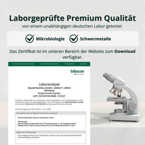 Weißer und silberner zusammengesetzter mikroskop mit verstellbaren fokusknöpfen und objektträgerbühne für shilajit extrakt kapseln