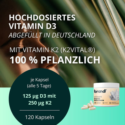 Vitamin D3/K2 Kapseln - Brandl Nutrition