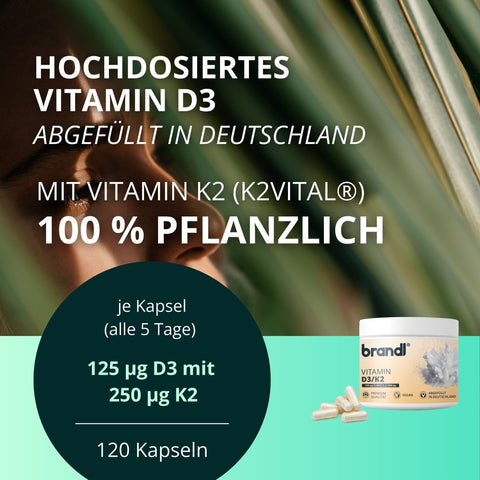 Vitamin D3/K2 Kapseln - Brandl Nutrition