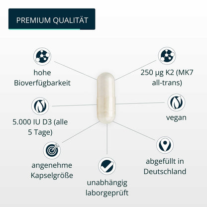 Vitamin D3/K2 Kapseln - Brandl Nutrition