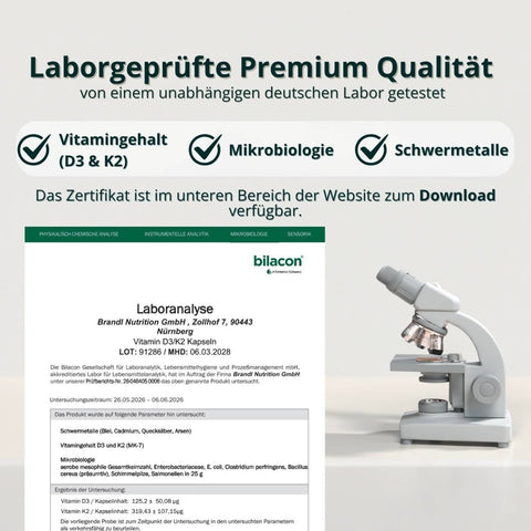 Vitamin D3/K2 Kapseln - Brandl Nutrition