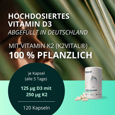 Vitamin D3/K2 Kapseln - Brandl Nutrition
