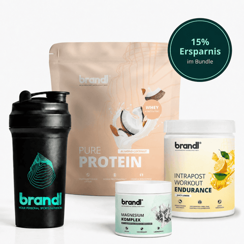 Schwarze plastik-shaker-flasche mit teal logo und brandl branding im volleyball-bundle produkt