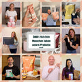 Collage aus Kundenfotos mit brandl Produkten – über 250.000 Menschen lieben unsere Produkte